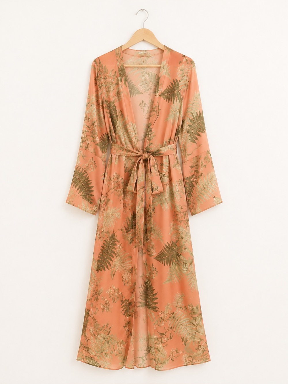 MISA Los Angeles Amaya Robe / Kimono Duster – Summer Fern L Luxury Resortwear - Picture 2 of 7